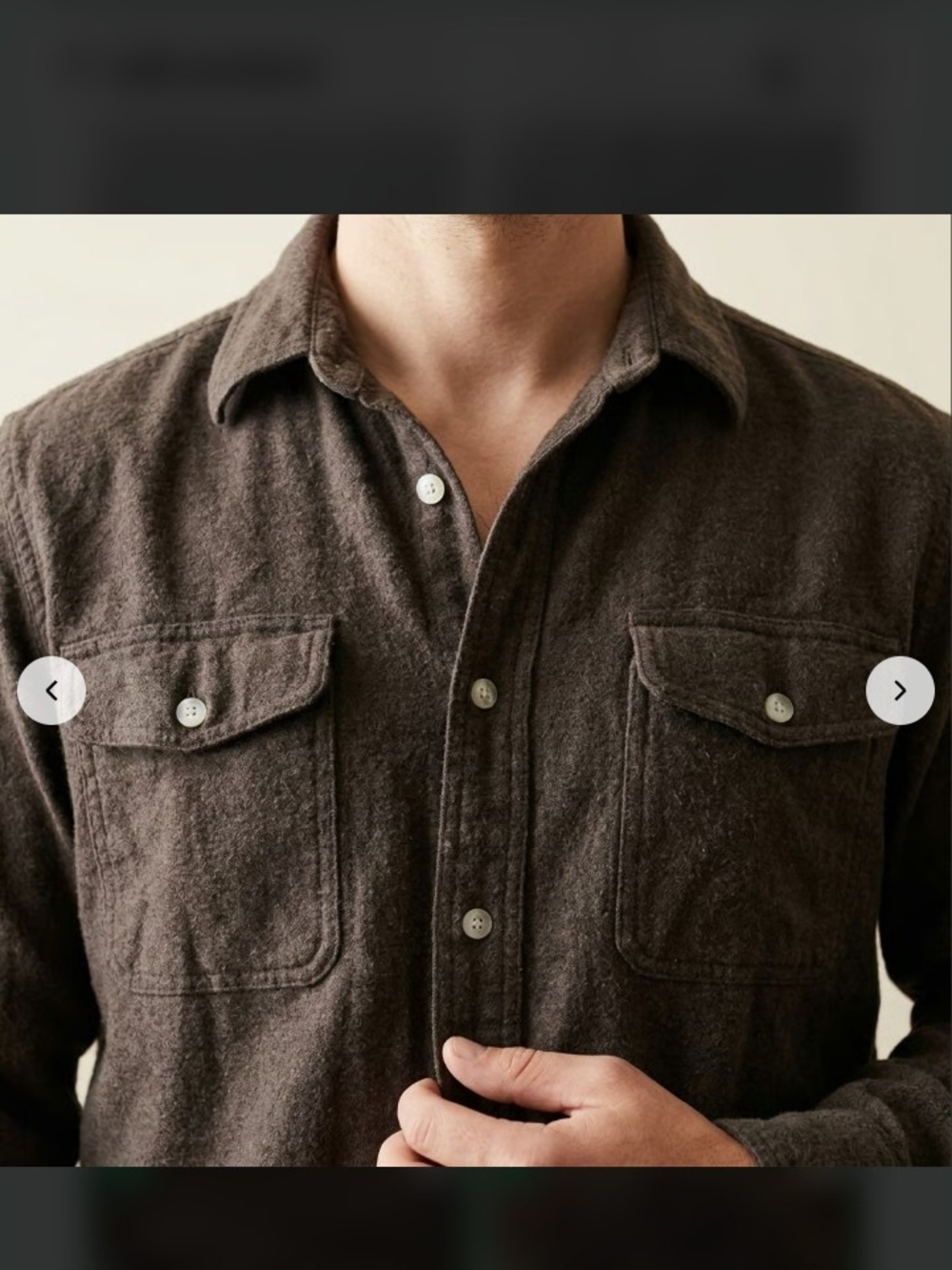Sonoma Men's 2XL Brown Cotton Flannel Long Sleeve Button-Up Shirt w/ Pockets